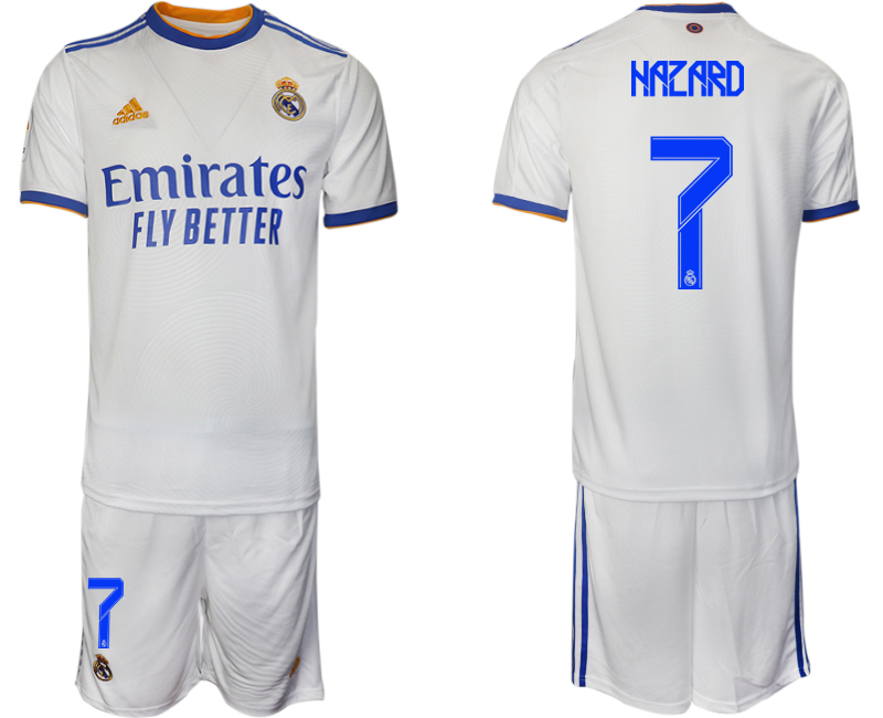 Men 2021-2022 Club Real Madrid home white #7 Soccer Jerseys->real madrid jersey->Soccer Club Jersey